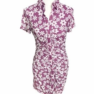 Floral Purple Mini Dress